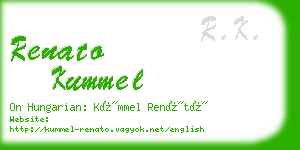 renato kummel business card